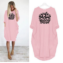 Load image into Gallery viewer, Long Sleeve Pocket Pullover T-shirt dress