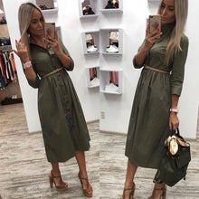 Load image into Gallery viewer, Women Casual Sashes a Line Party Dress