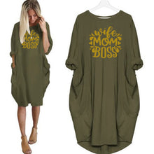 Load image into Gallery viewer, Long Sleeve Pocket Pullover T-shirt dress

