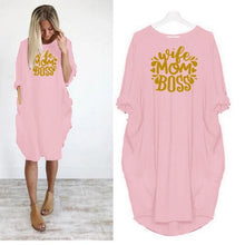 Load image into Gallery viewer, Long Sleeve Pocket Pullover T-shirt dress
