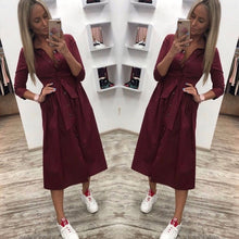 Load image into Gallery viewer, Women Casual Sashes a Line Party Dress
